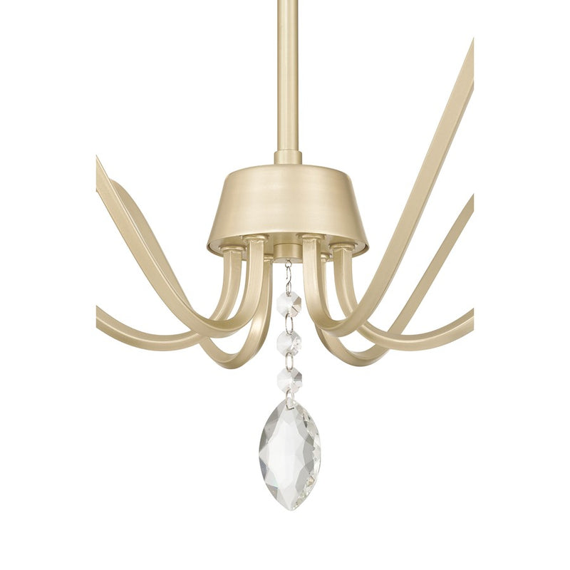 Millennium Lighting Aureline 6Lt Chandelier, Aged Silver