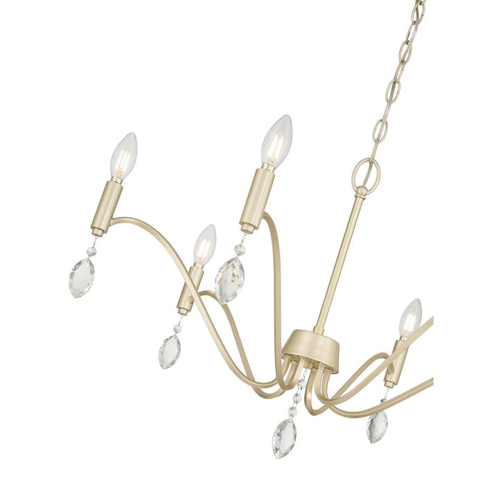 Millennium Lighting Aureline 6Lt Chandelier, Aged Silver