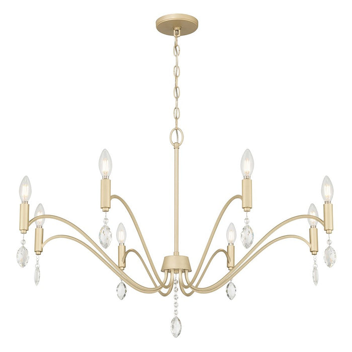 Millennium Lighting Aureline 8Lt Chandelier, Aged Silver - 205108-AGSI