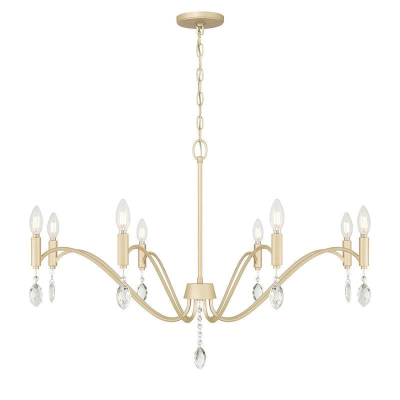 Millennium Lighting Aureline 8Lt Chandelier, Aged Silver