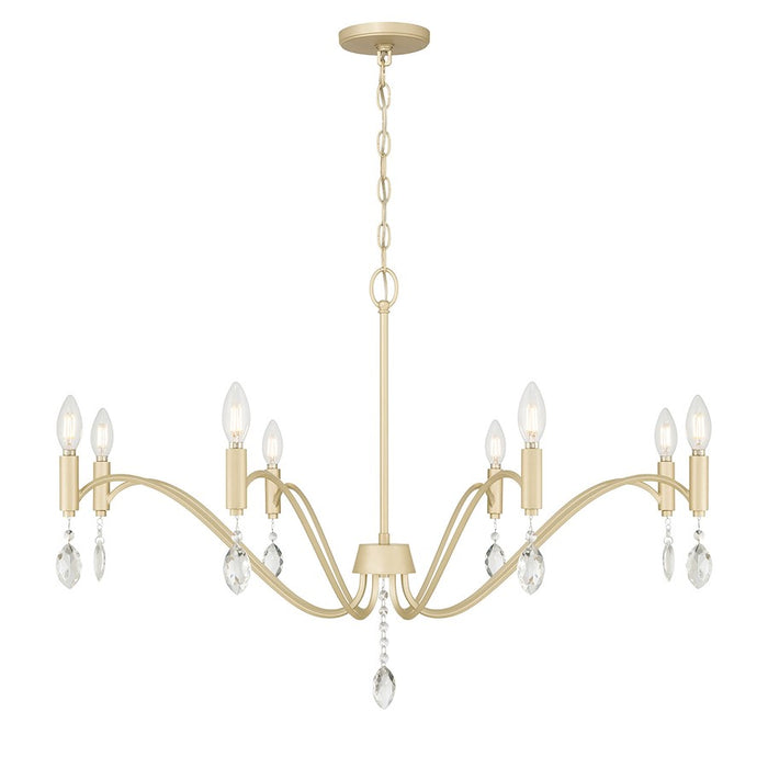 Millennium Lighting Aureline 8Lt Chandelier, Aged Silver