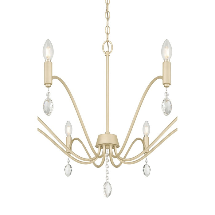 Millennium Lighting Aureline 8Lt Chandelier, Aged Silver