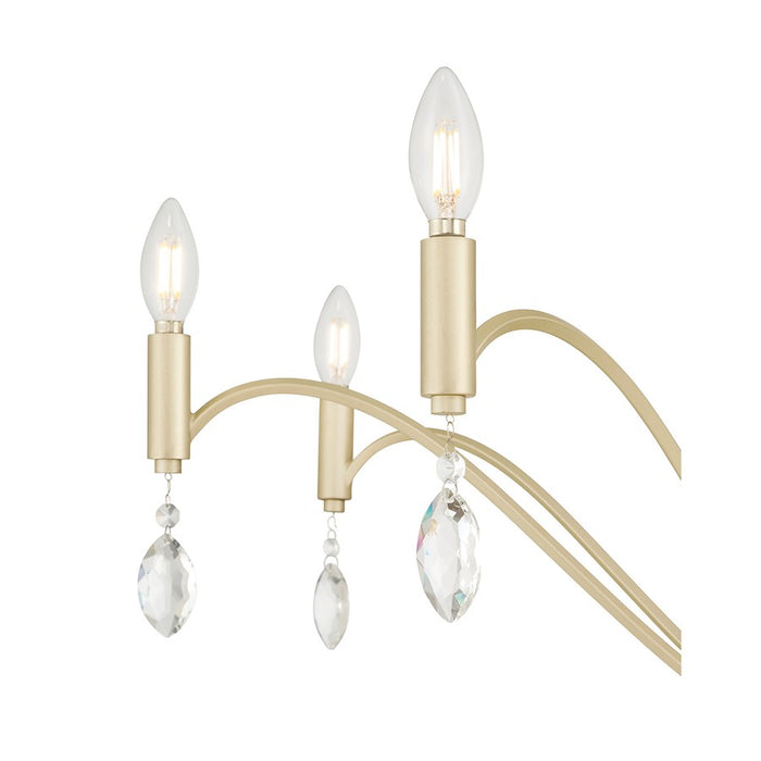 Millennium Lighting Aureline 8Lt Chandelier, Aged Silver