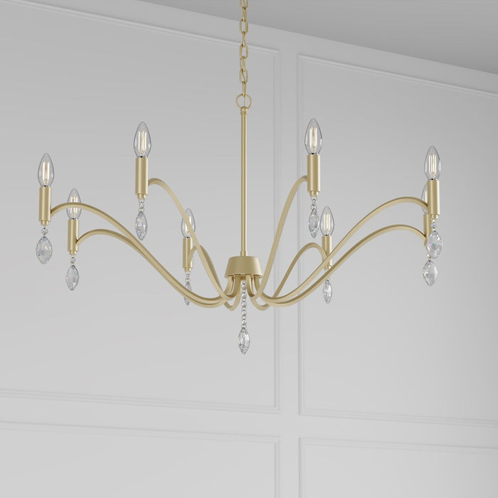 Millennium Lighting Aureline 8Lt Chandelier, Aged Silver