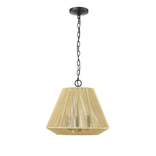 Millennium Lighting Sterling 3Lt Pendant, Black/Cotton Twine - 20603-MB
