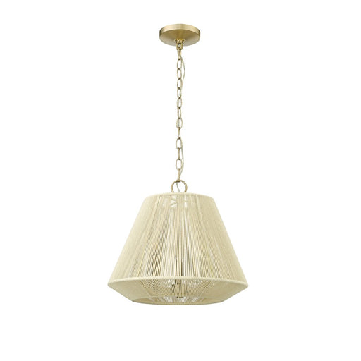 Millennium Lighting Sterling 3Lt Pendant, Modern Gold/Cotton Twine