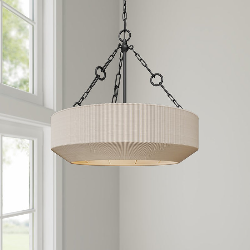 Millennium Lighting Tresselle 3 Light Pendant, Matte Black