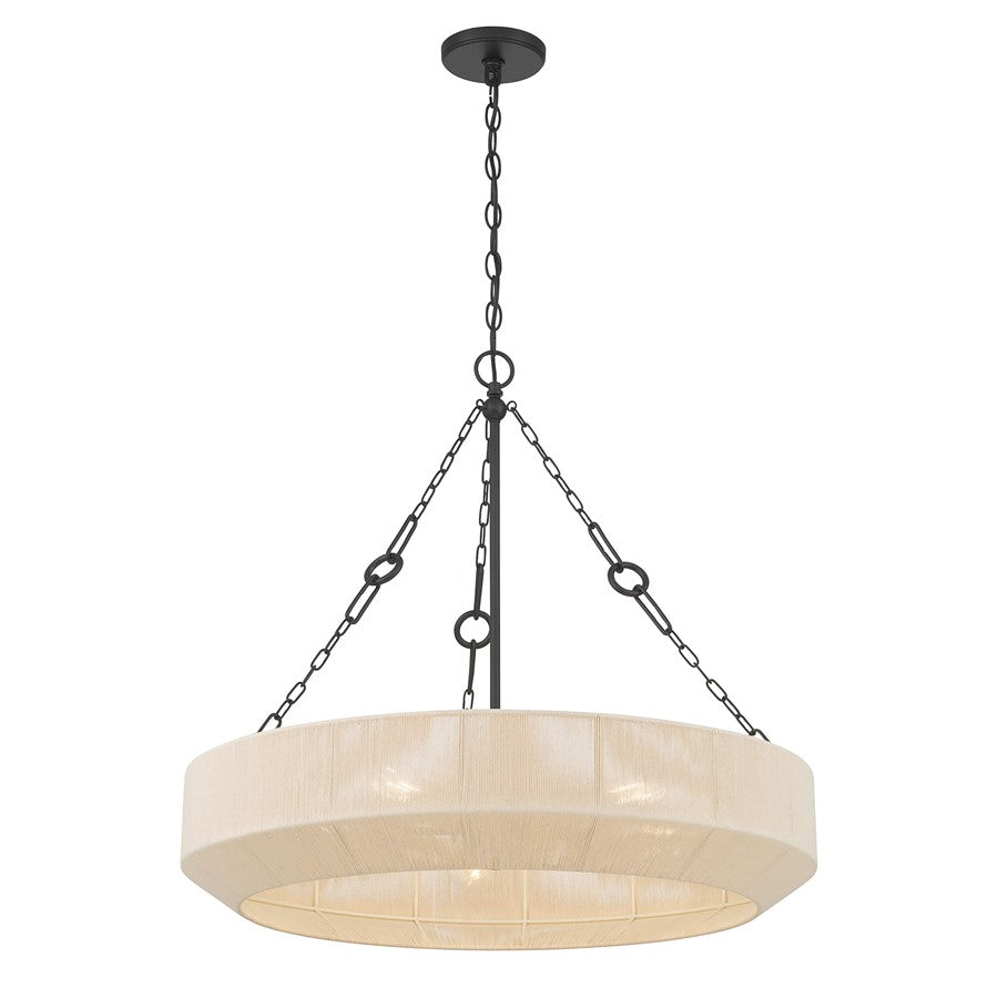 Millennium Lighting Tresselle 5 Light Pendant, Matte Black - 206105-MB