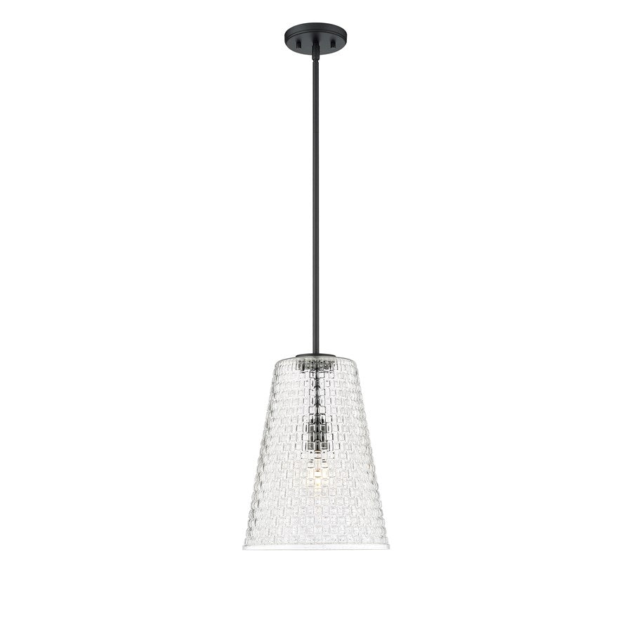 Millennium Lighting Saben 1Lt 15" Pendant, Black - 20702-MB
