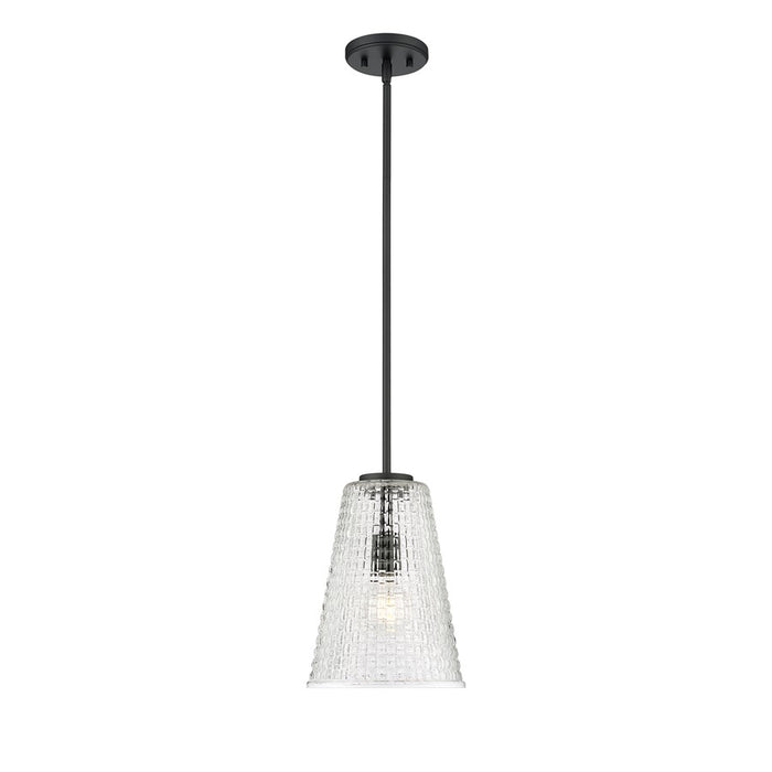 Millennium Lighting Saben 1Lt 12" Pendant, Black - 20703-MB
