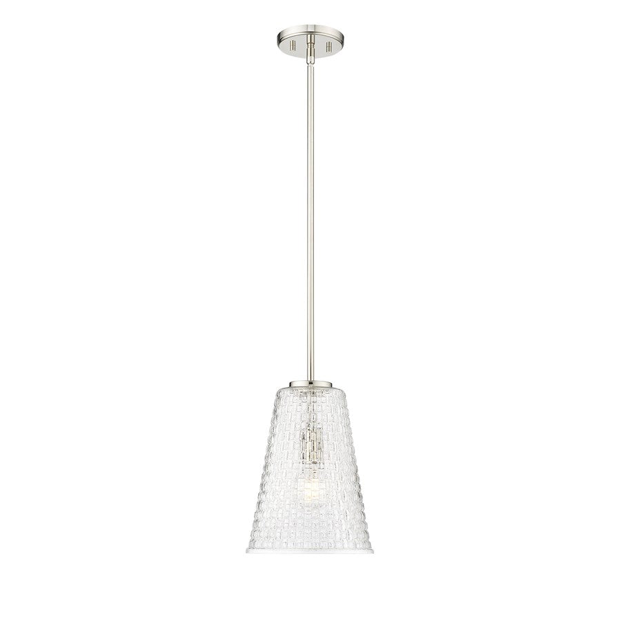 Millennium Lighting Saben 1Lt 12" Pendant, Polished Nickel - 20703-PN