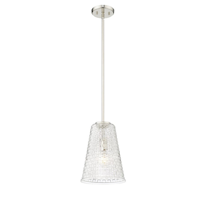 Millennium Lighting Saben 1Lt 12" Pendant, Polished Nickel