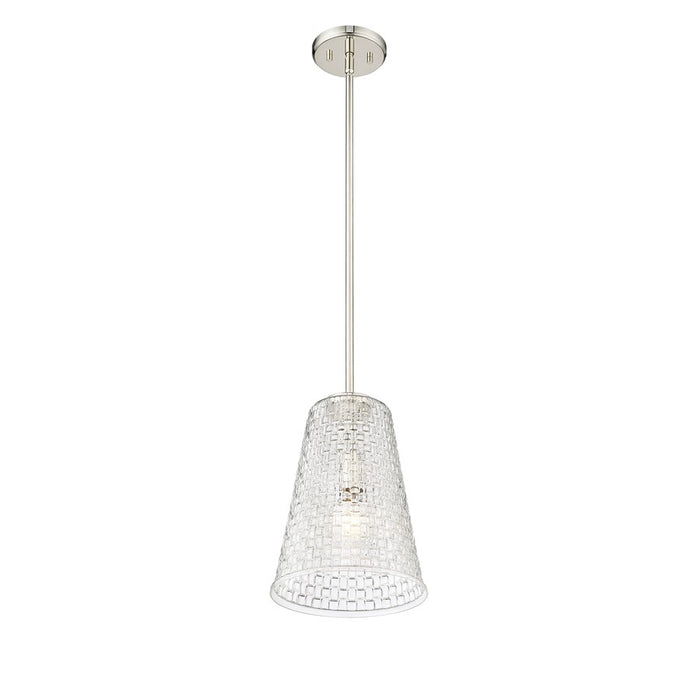 Millennium Lighting Saben 1Lt 12" Pendant, Polished Nickel