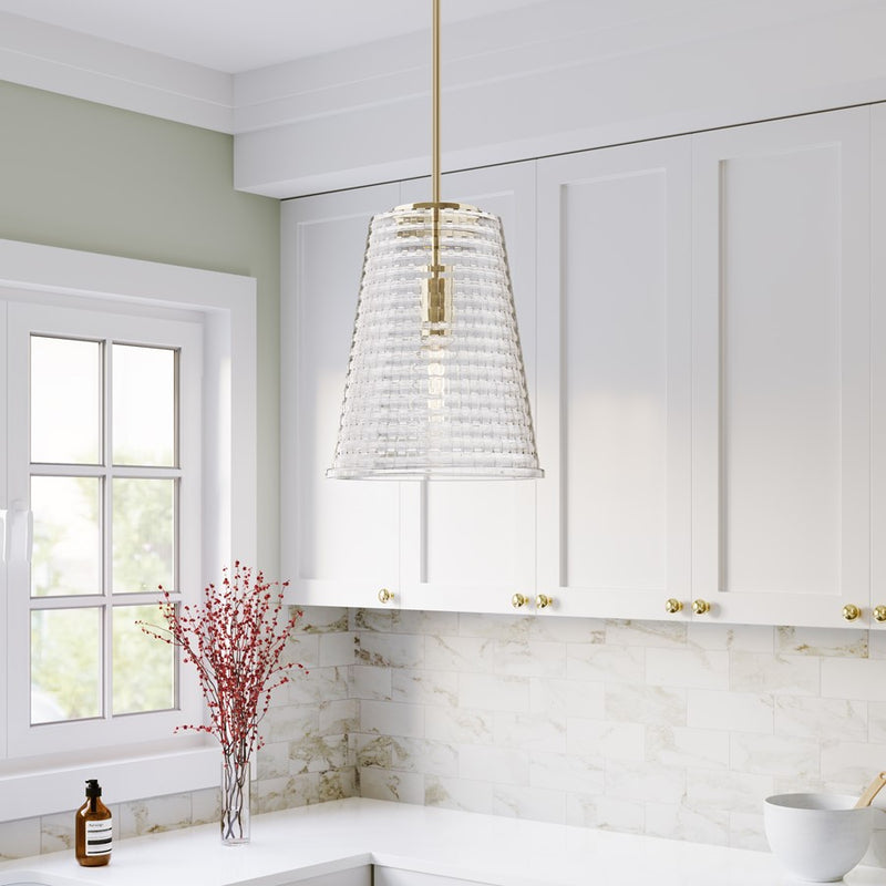 Millennium Lighting Saben 1Lt 12" Pendant, Vintage Brass