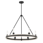 Millennium Lighting Rovessa 6 Light Chandelier, Matte Black - 207106-MB