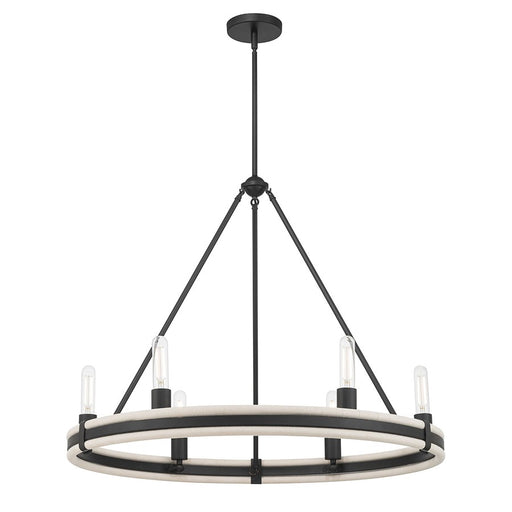 Millennium Lighting Rovessa 6 Light Chandelier, Matte Black - 207106-MB
