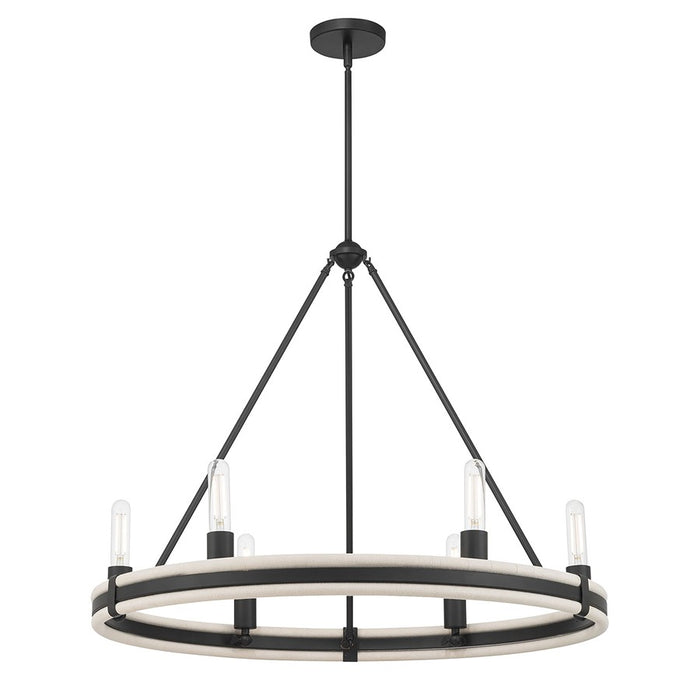 Millennium Lighting Rovessa 6 Light Chandelier, Matte Black - 207106-MB