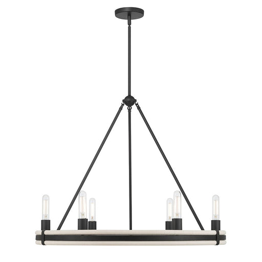 Millennium Lighting Rovessa 6 Light Chandelier, Matte Black