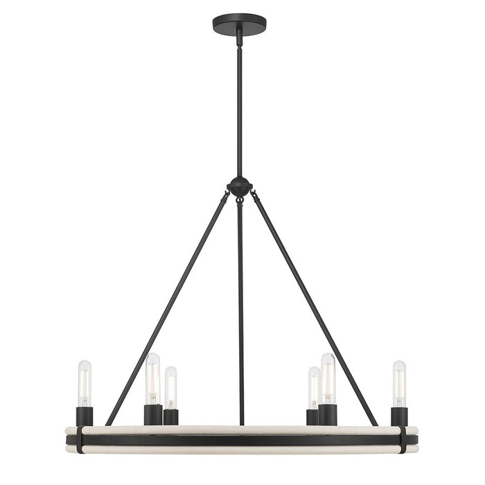 Millennium Lighting Rovessa 6 Light Chandelier, Matte Black