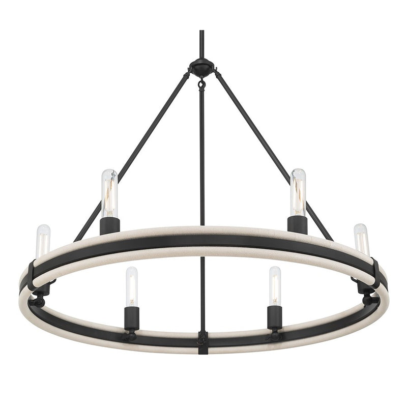 Millennium Lighting Rovessa 6 Light Chandelier, Matte Black