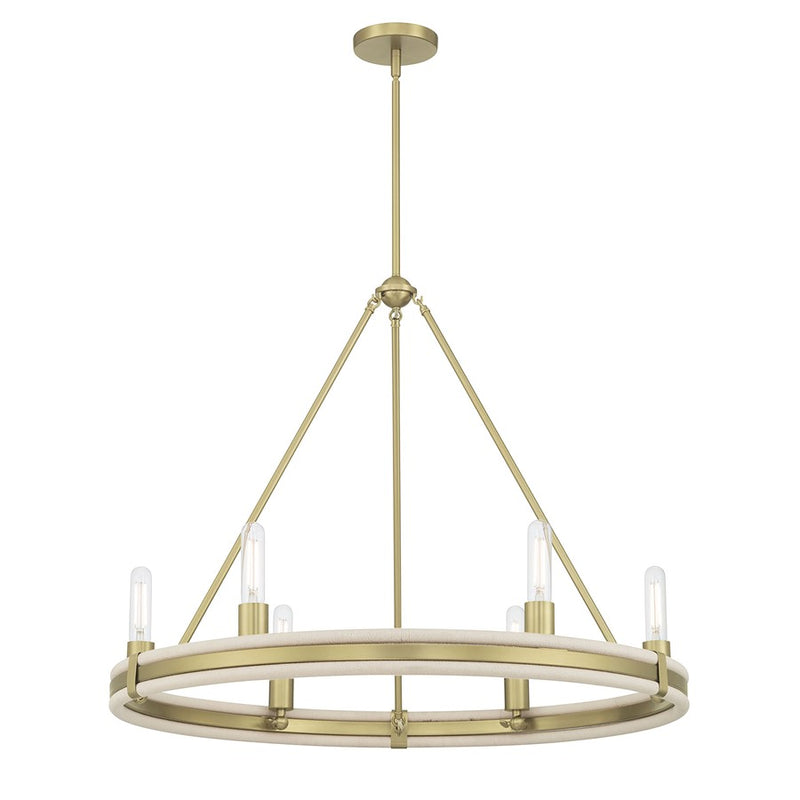 Millennium Lighting Rovessa 6 Light 26" Chandelier, Vintage Brass - 207106-VB