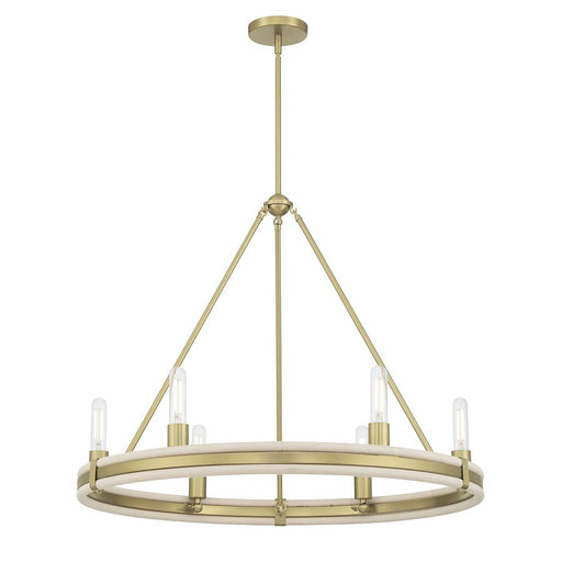Millennium Lighting Rovessa 6 Light 26" Chandelier, Vintage Brass - 207106-VB