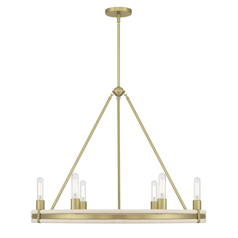 Millennium Lighting Rovessa 6 Light 26" Chandelier, Vintage Brass
