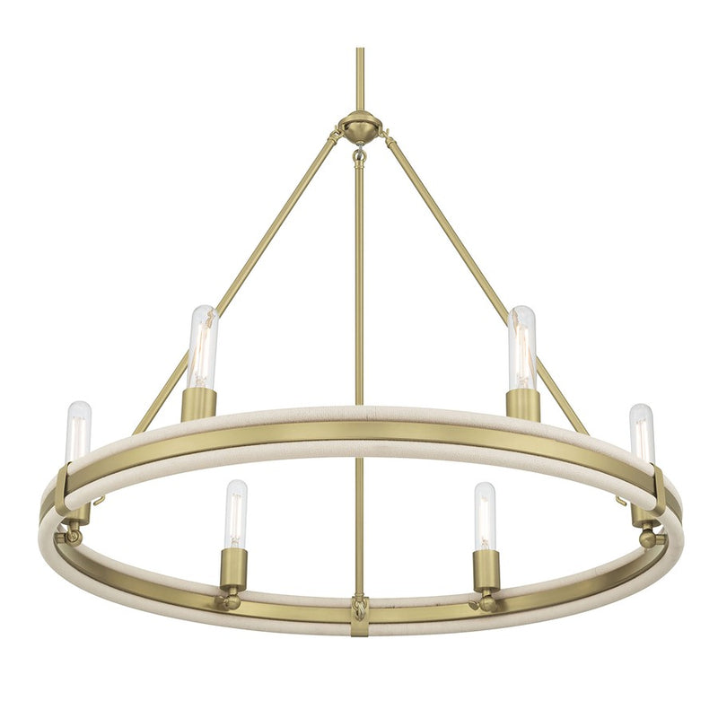 Millennium Lighting Rovessa 6 Light 26" Chandelier, Vintage Brass