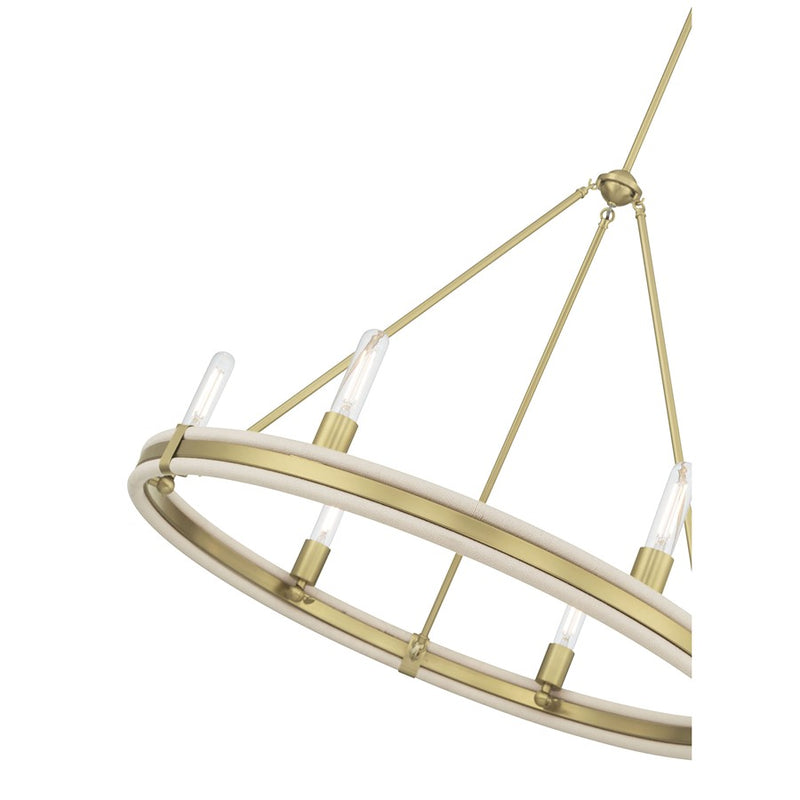 Millennium Lighting Rovessa 6 Light 26" Chandelier, Vintage Brass