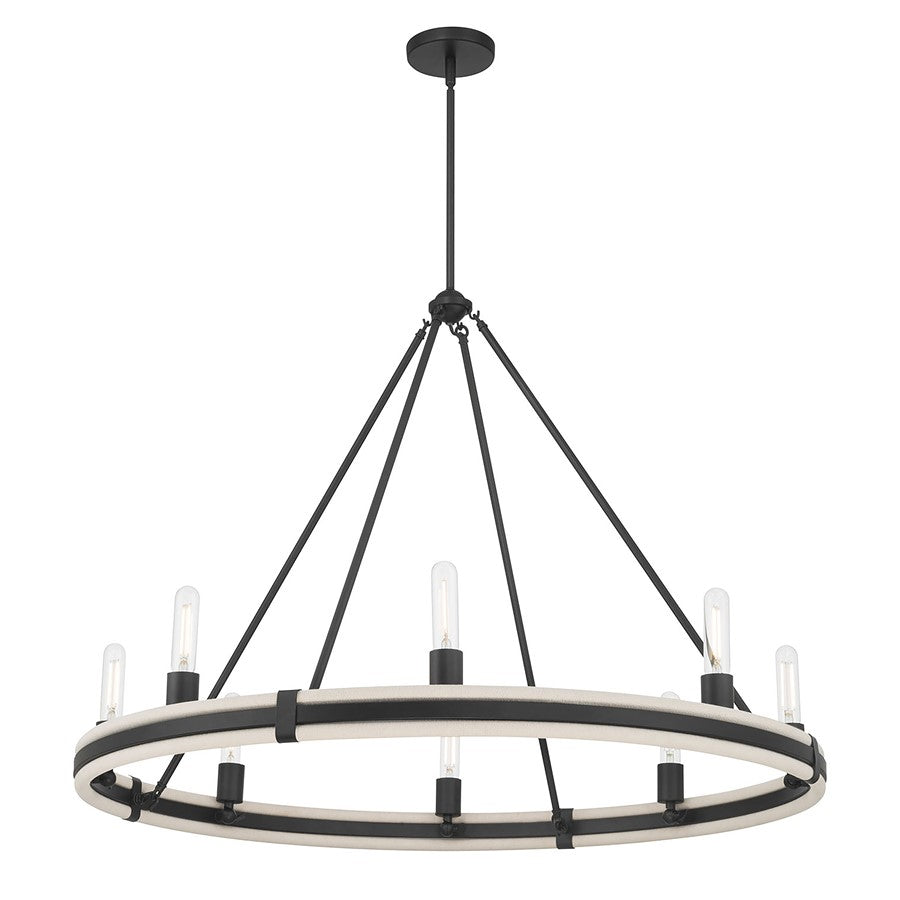 Millennium Lighting Rovessa 8 Light Chandelier, Matte Black - 207108-MB