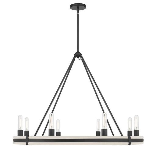 Millennium Lighting Rovessa 8 Light Chandelier, Matte Black