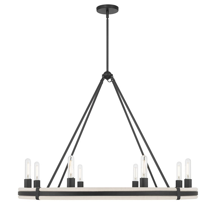 Millennium Lighting Rovessa 8 Light Chandelier, Matte Black