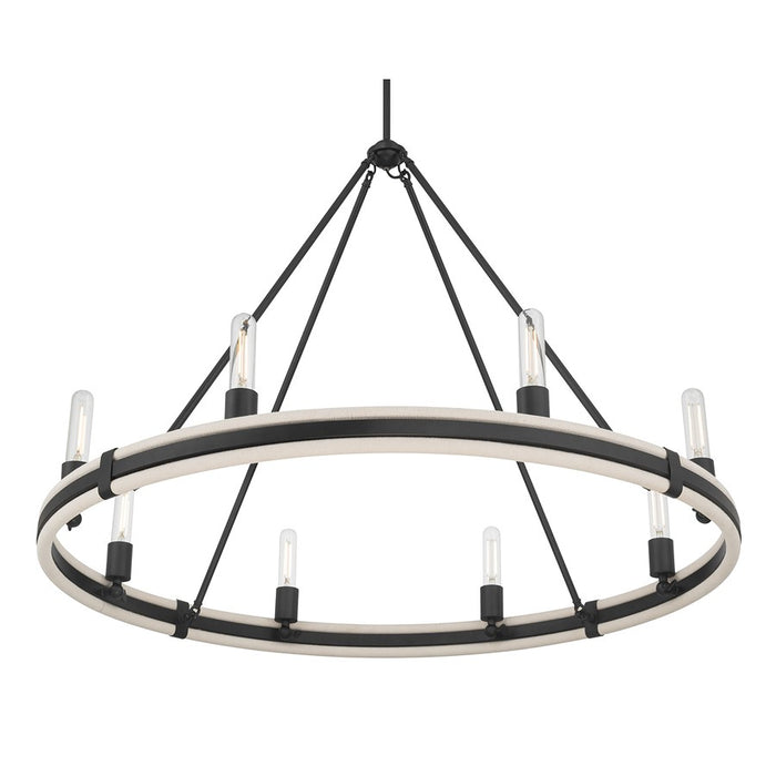 Millennium Lighting Rovessa 8 Light Chandelier, Matte Black