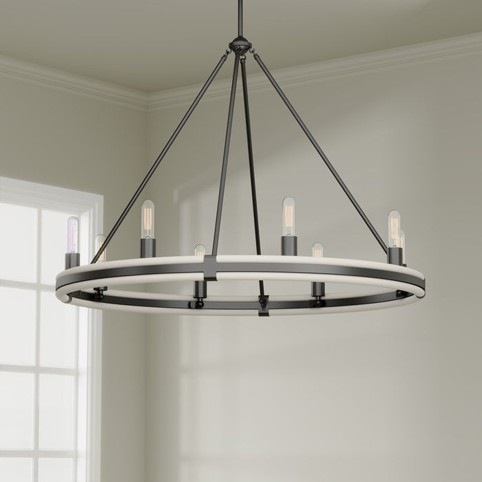 Millennium Lighting Rovessa 8 Light Chandelier, Matte Black