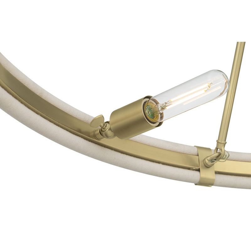 Millennium Lighting Rovessa 6 Light 29" Chandelier, Vintage Brass