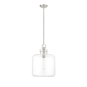 Millennium Lighting Hayloft 1Lt Pendant, Brushed Nickel/Clear - 20801-BN