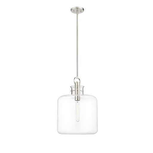 Millennium Lighting Hayloft 1Lt Pendant, Brushed Nickel/Clear