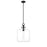 Millennium Lighting Hayloft 1Lt Pendant, Black/Clear - 20801-MB