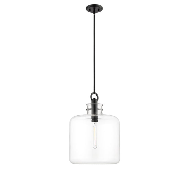 Millennium Lighting Hayloft 1Lt Pendant, Black/Clear