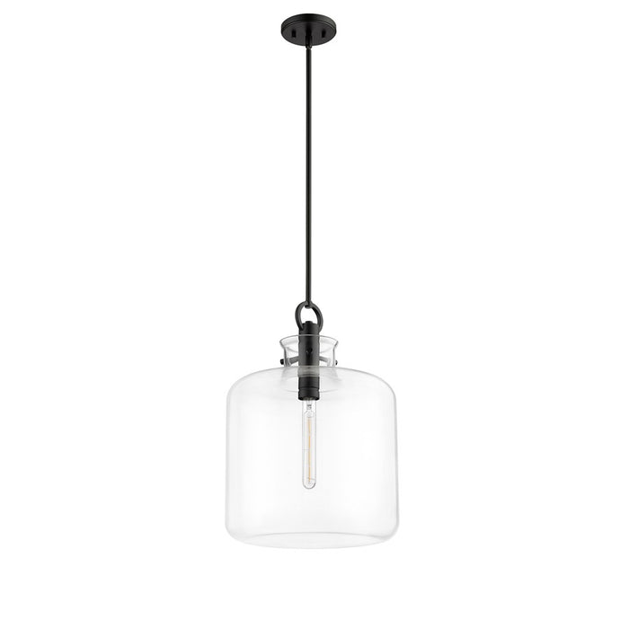 Millennium Lighting Hayloft 1Lt Pendant, Black/Clear