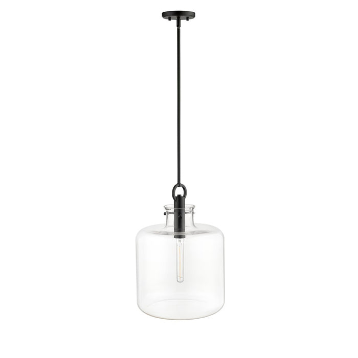 Millennium Lighting Hayloft 1Lt Pendant, Black/Clear