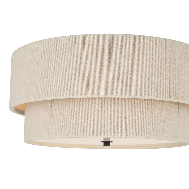 Millennium Lighting Helbert 4 Light Flush Mount, Matte Black