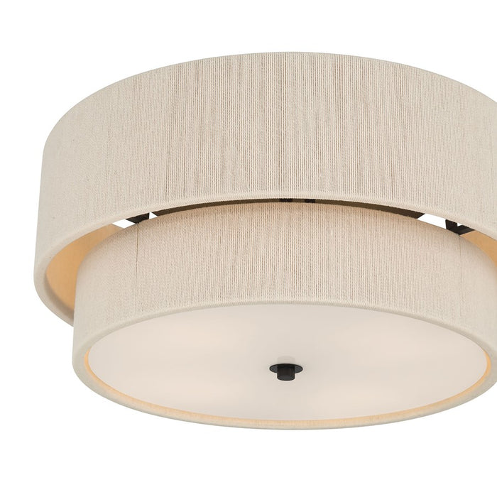 Millennium Lighting Helbert 4 Light Flush Mount, Matte Black