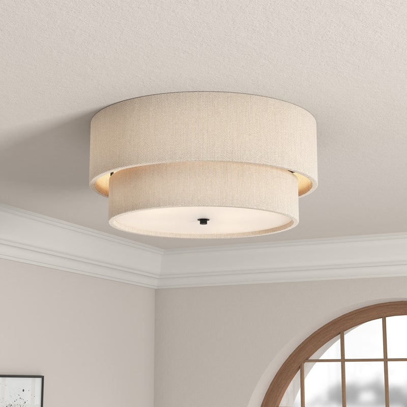 Millennium Lighting Helbert 4 Light Flush Mount, Matte Black