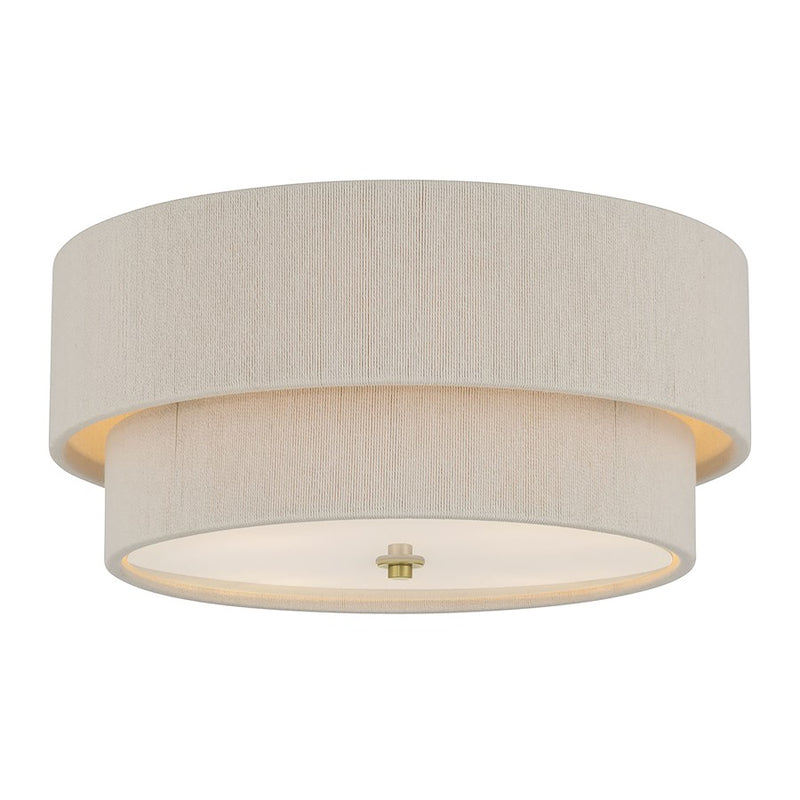 Millennium Lighting Helbert 4 Light Flush Mount, Vintage Brass - 208104-VB