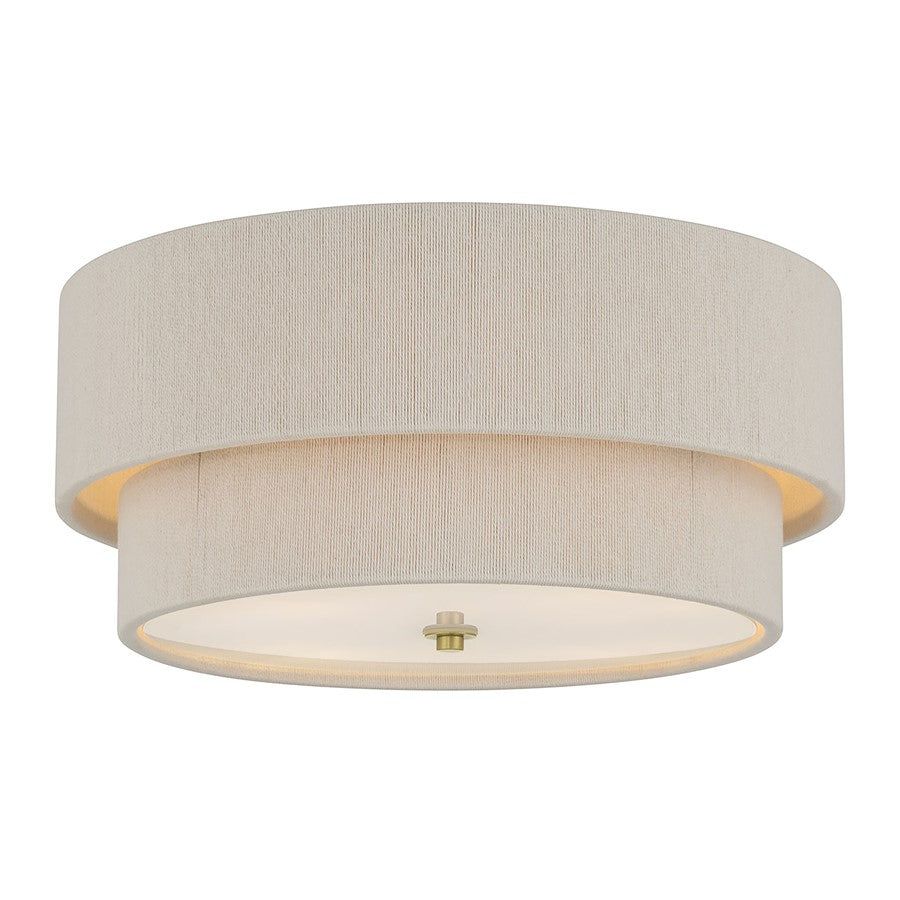 Millennium Lighting Helbert 4 Light Flush Mount, Vintage Brass - 208104-VB