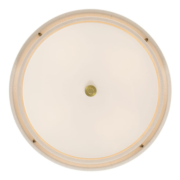 Millennium Lighting Helbert 4 Light Flush Mount, Vintage Brass