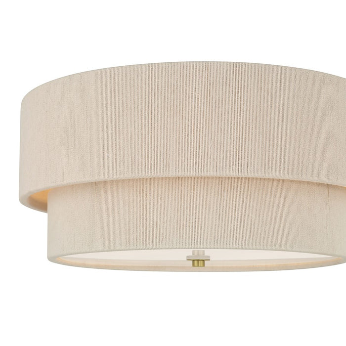 Millennium Lighting Helbert 4 Light Flush Mount, Vintage Brass