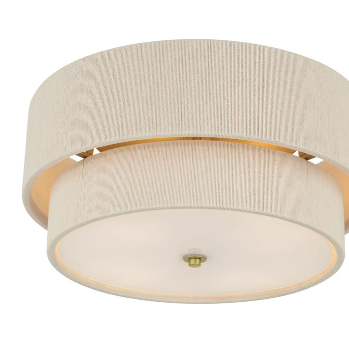 Millennium Lighting Helbert 4 Light Flush Mount, Vintage Brass