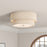 Millennium Lighting Helbert 4 Light Flush Mount, Vintage Brass
